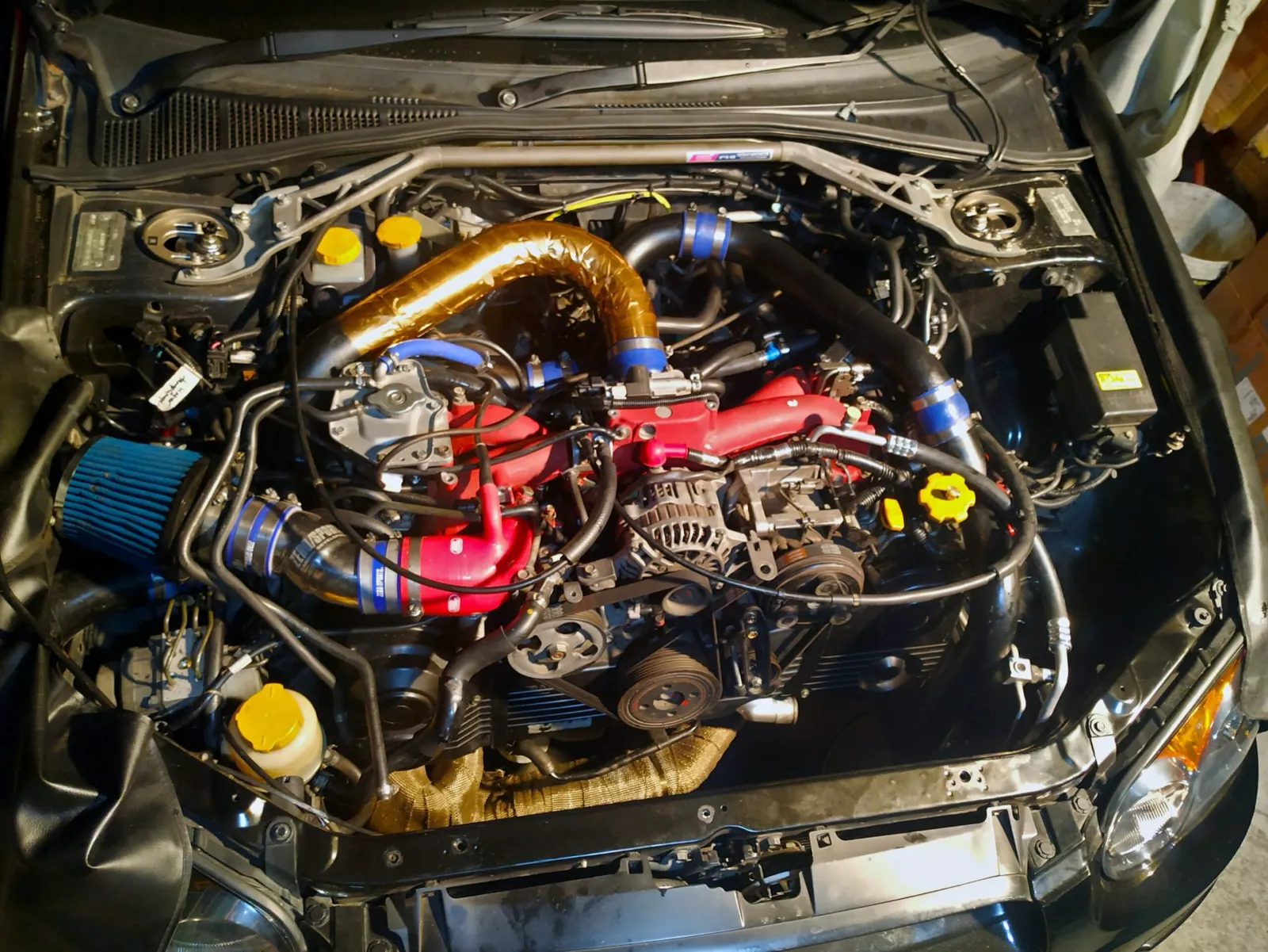 Surinktas ir modifikuotas Subaru Impreza STI variklis